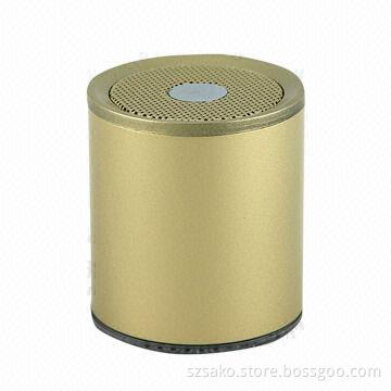 Portable Bluetooth Speaker for Car/Vehicle, Supports TF Card Reader, Handsfree Talk, Gold
